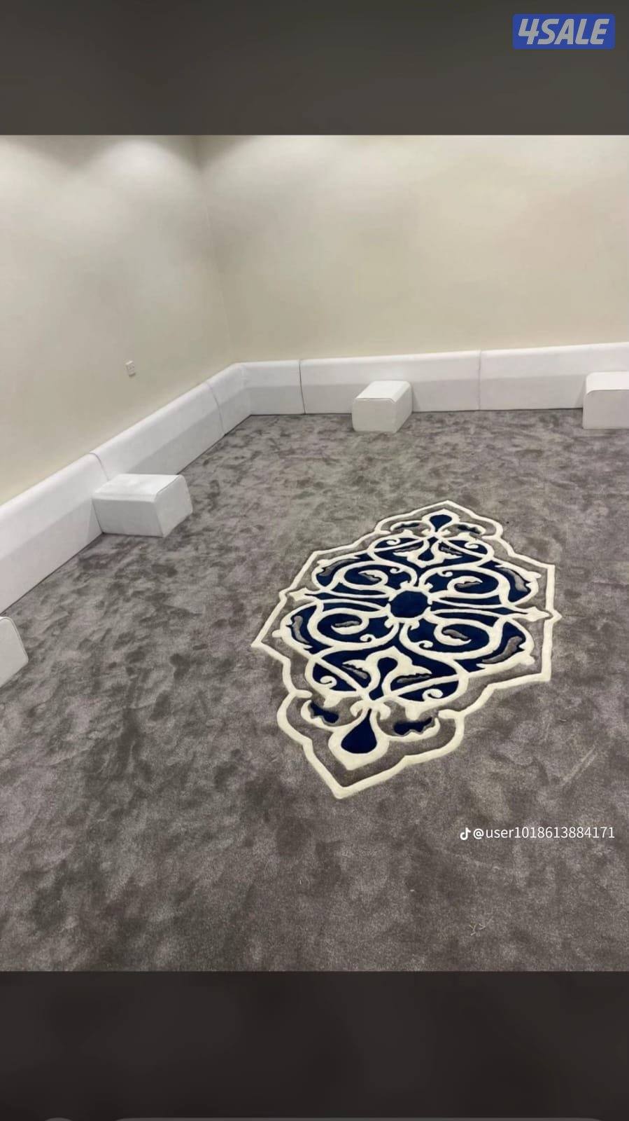 . سجاد حفر يدوي مساند ضهر بلاستك ثيل صناعي0