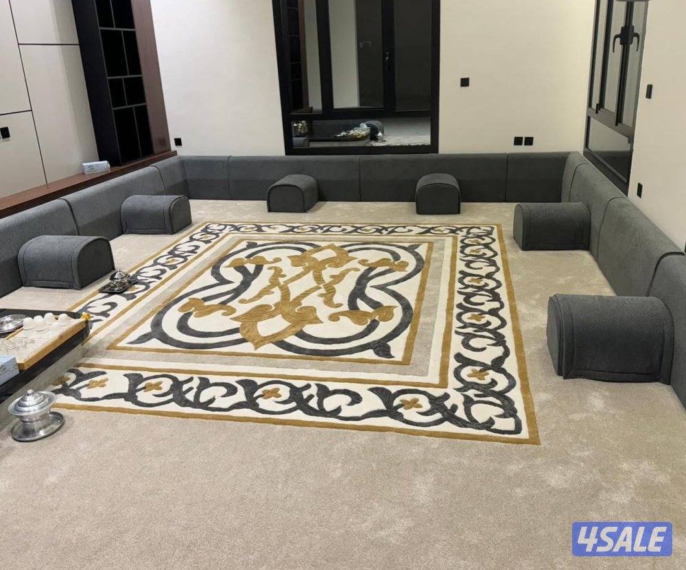 يوجد سجاد مشجر وساده + نقشات حفر يدوي بدقه عاليه + تفصال مساند ظهر4