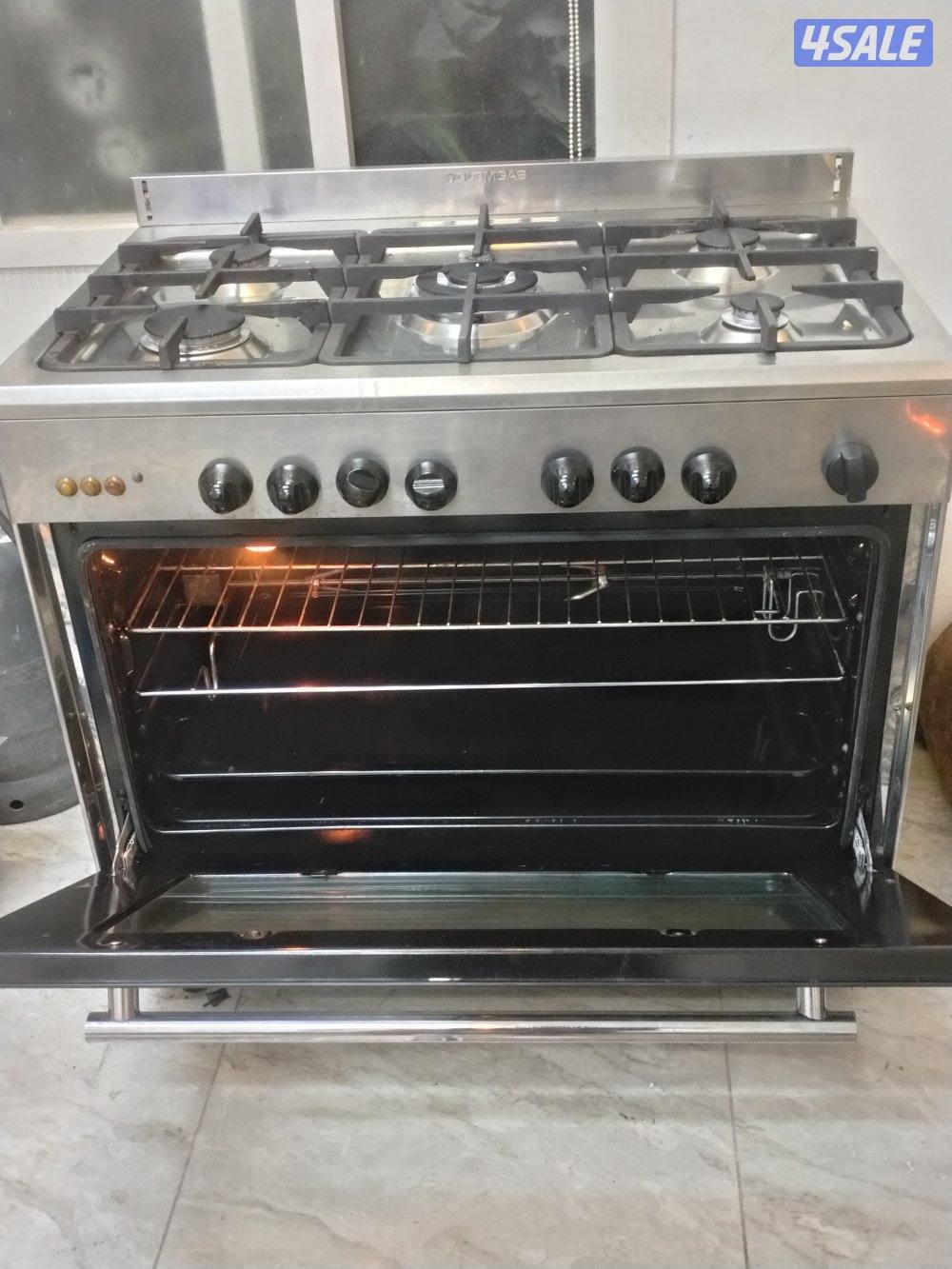 جليم جاز إيطالي ٩٠ف٦٠ حدايد زهر تقيل إشعال ذاتي باب محكم صاج وشبك وسيخ8