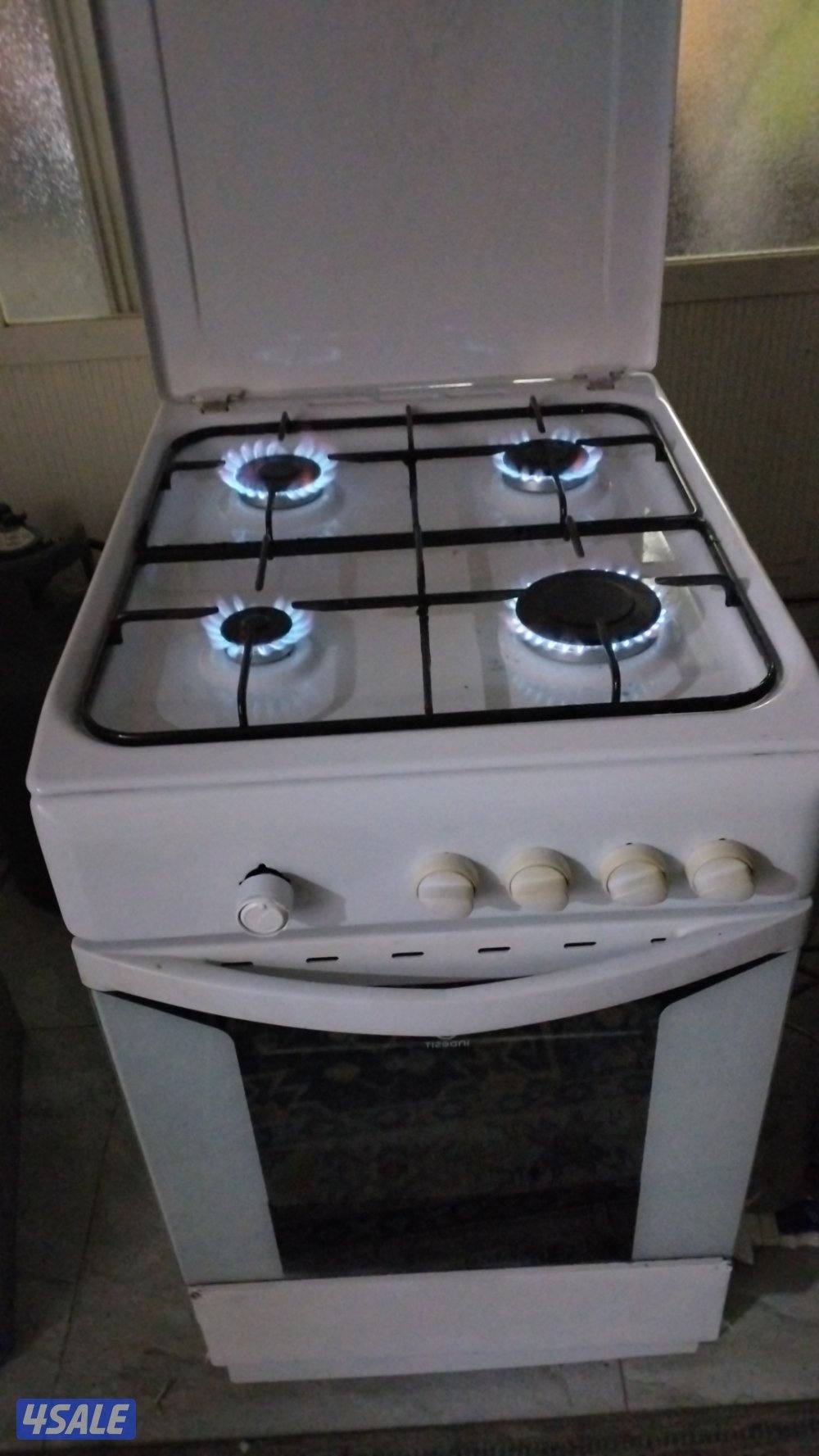 انديست إيطالي 4 عيون نار زرقا باب محكم غطاء صاج شرط الفحص ونظافة الجدي6