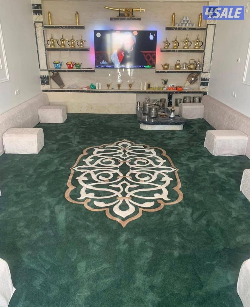 كل ما يخص الديوانيات لدينا سجاد مساند بغلي وسعودي نقشات حفر يدوي باركي4