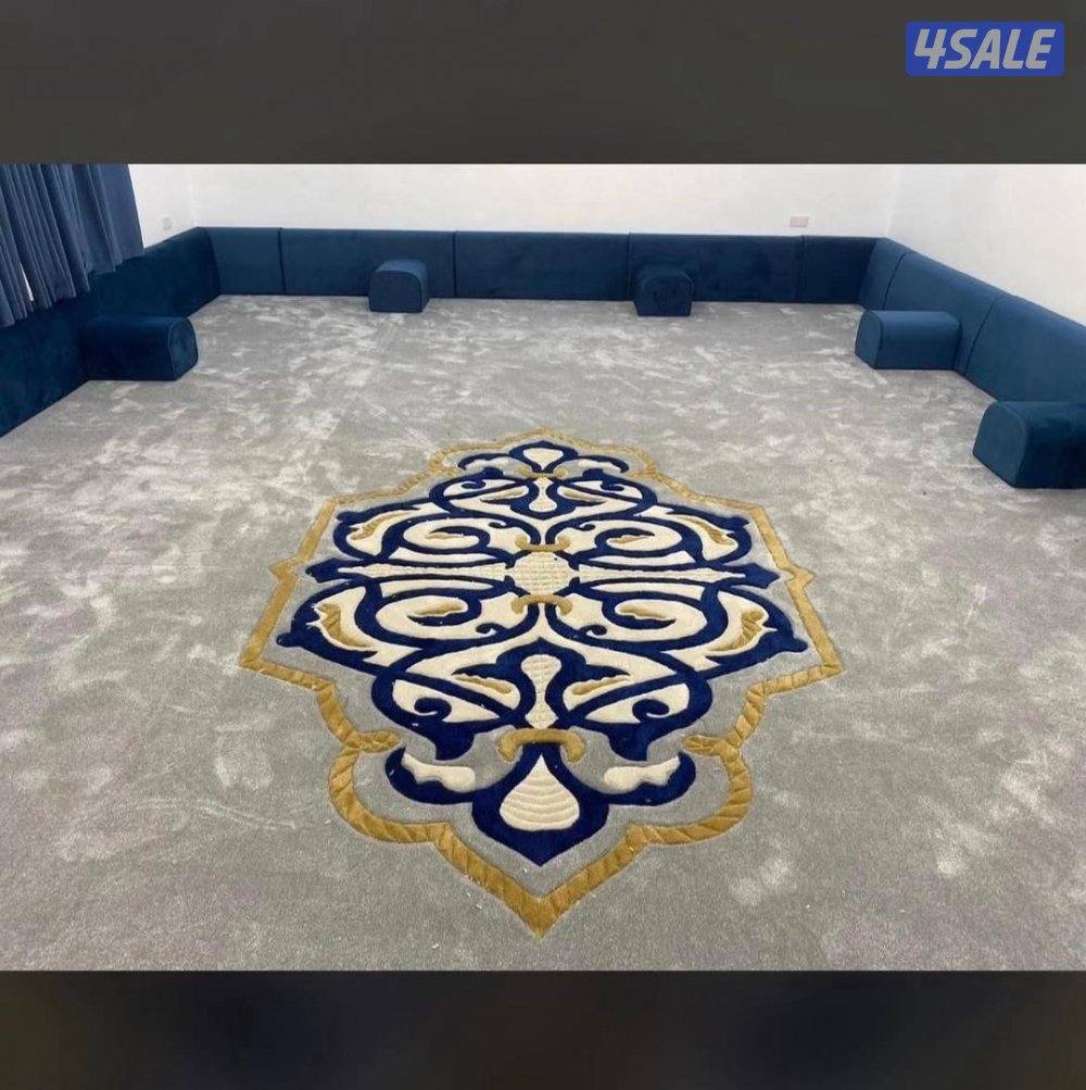 كل ما يخص الديوانيات لدينا سجاد مساند بغلي وسعودي نقشات حفر يدوي باركي5