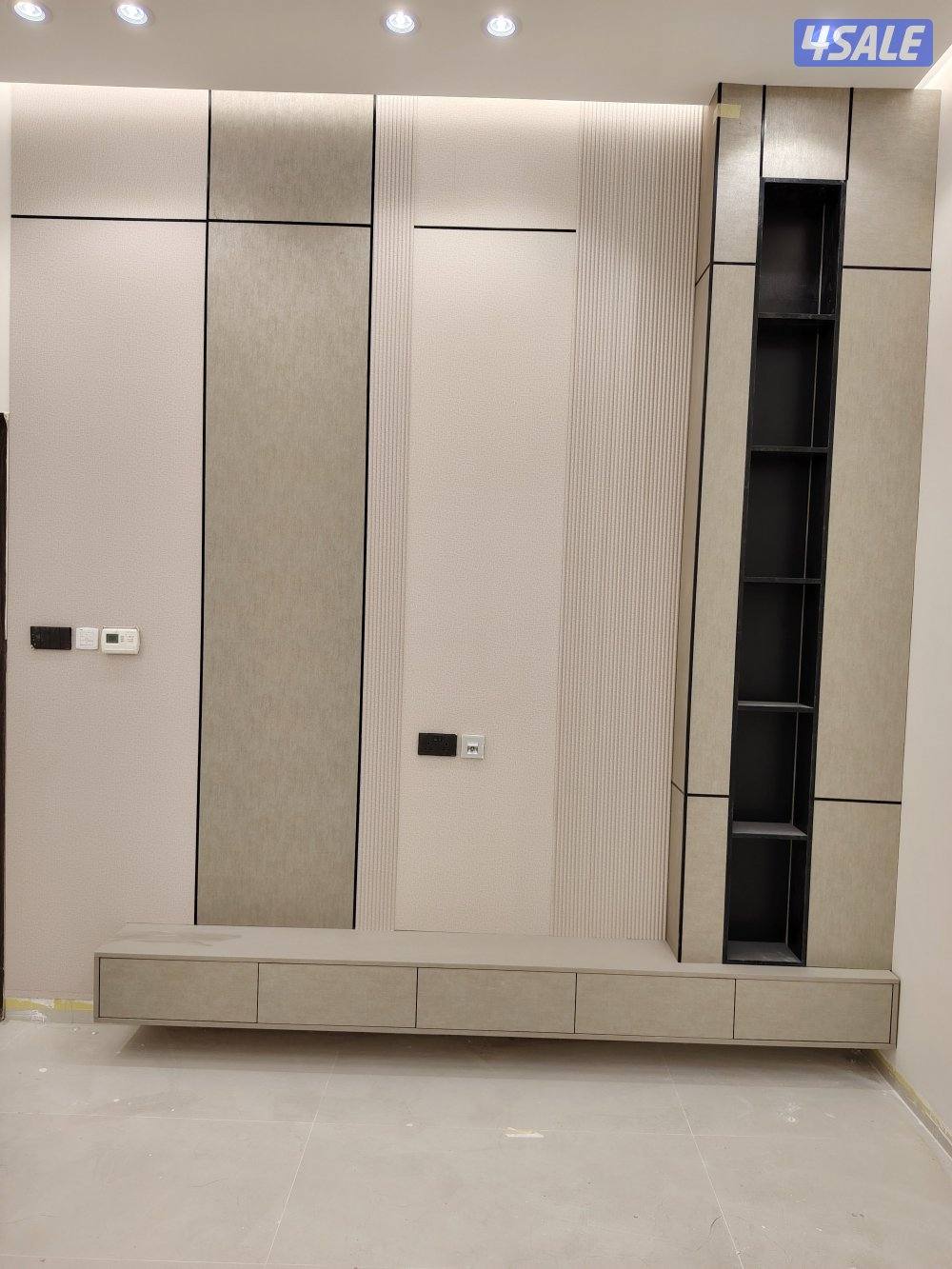 اصباغ وديكورات قواطع جبس ورق جدران باركيه0