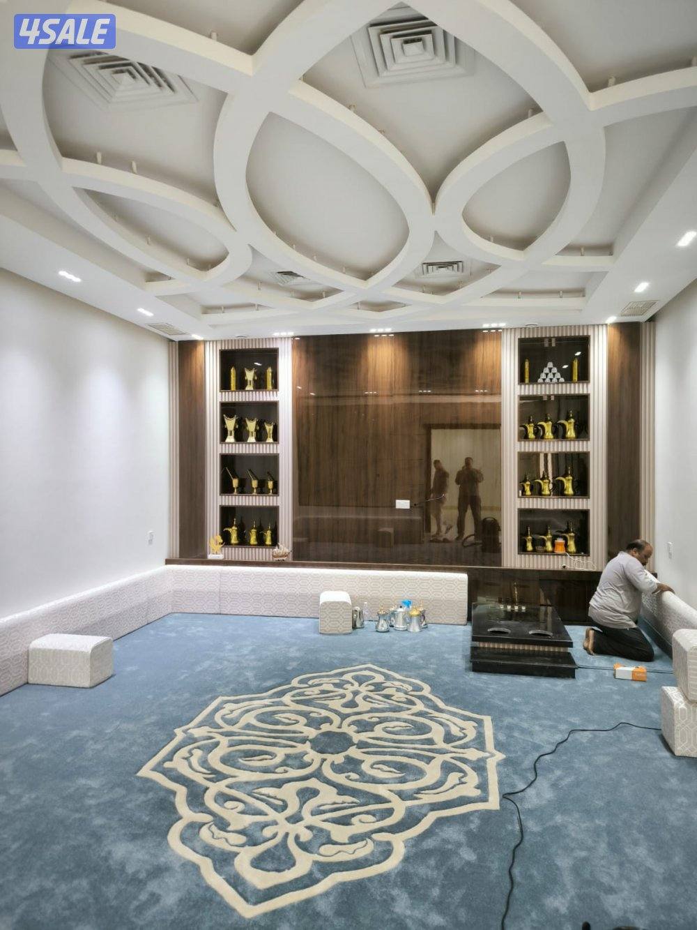 اصباغ وديكورات قواطع جبس ورق جدران باركيه9