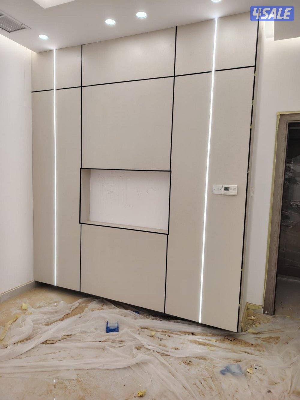 اصباغ وديكورات قواطع جبس ورق جدران باركيه2