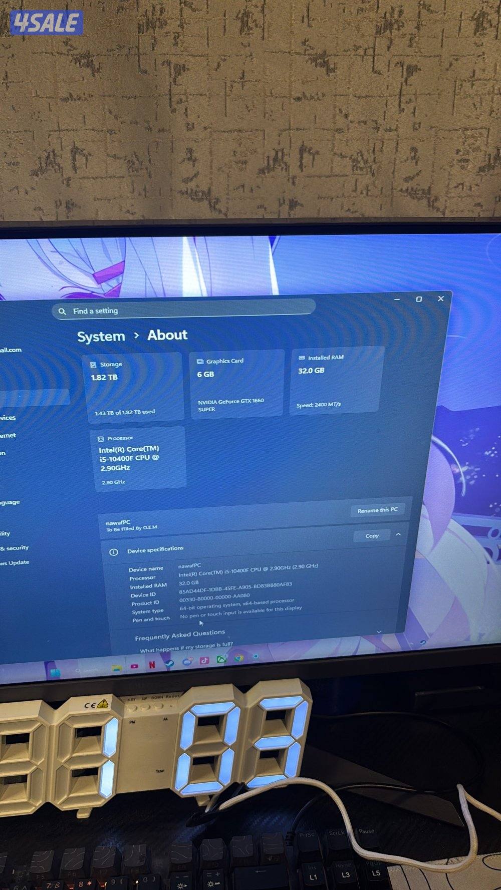 للبيع بي سي مع شاشه و إذا تبي أشاء اطلب3