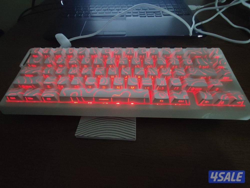 كيبورد attack shark x68 he ابيض مغناطيسي1