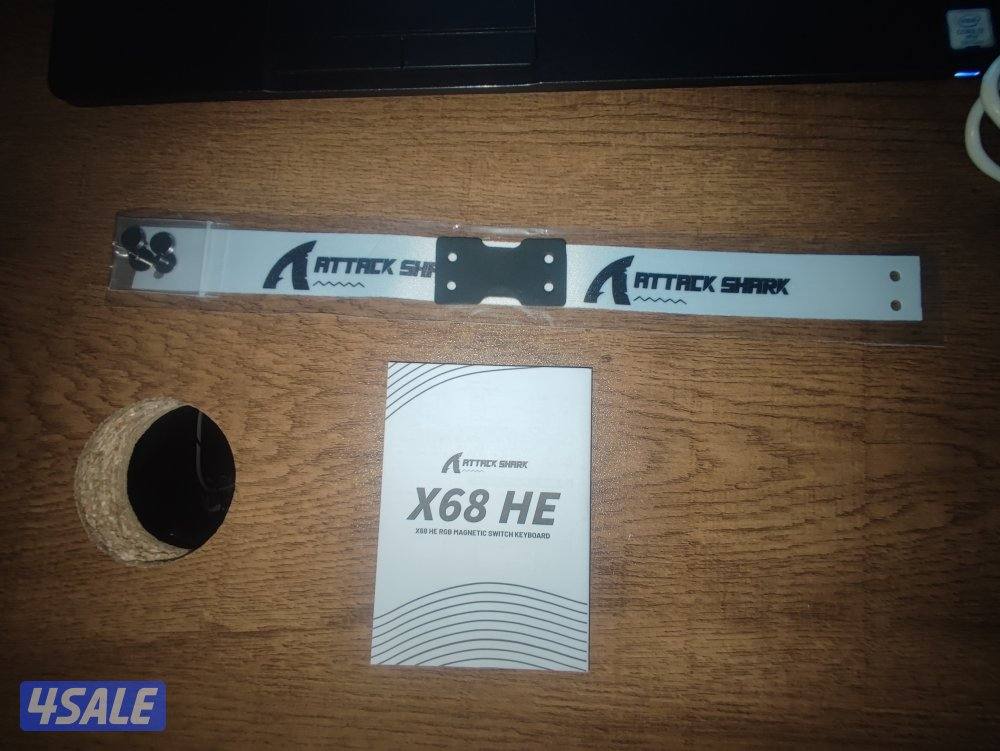 كيبورد attack shark x68 he ابيض مغناطيسي6