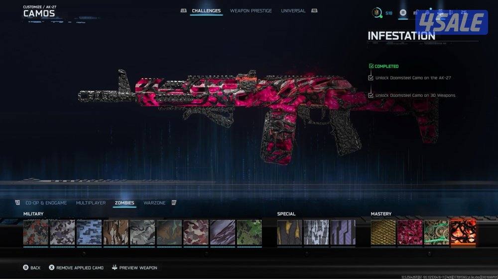 حساب بلاك أوبس 7  فاتح كولن كارد ميه متلي و زومبي فاتح كل الالوان1