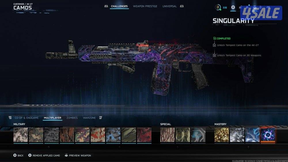 بلاك اوبس 7 فاتح لون ملتي بلاير و زومبي و اند قيم و وارزون4