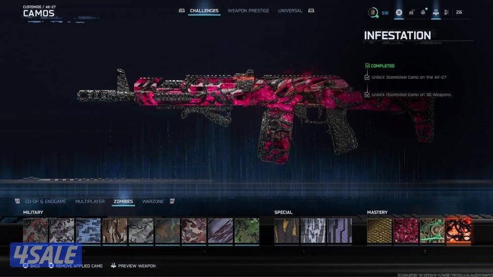 بلاك أوبس 7 فاتح كل الالوآن و كاولن كارد ميه متلي و زومبي2