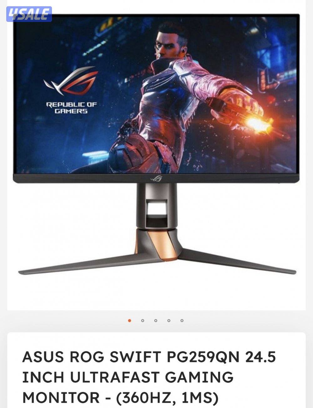 للبيع شاشتين وستاند BENQ ASUS 360hz0