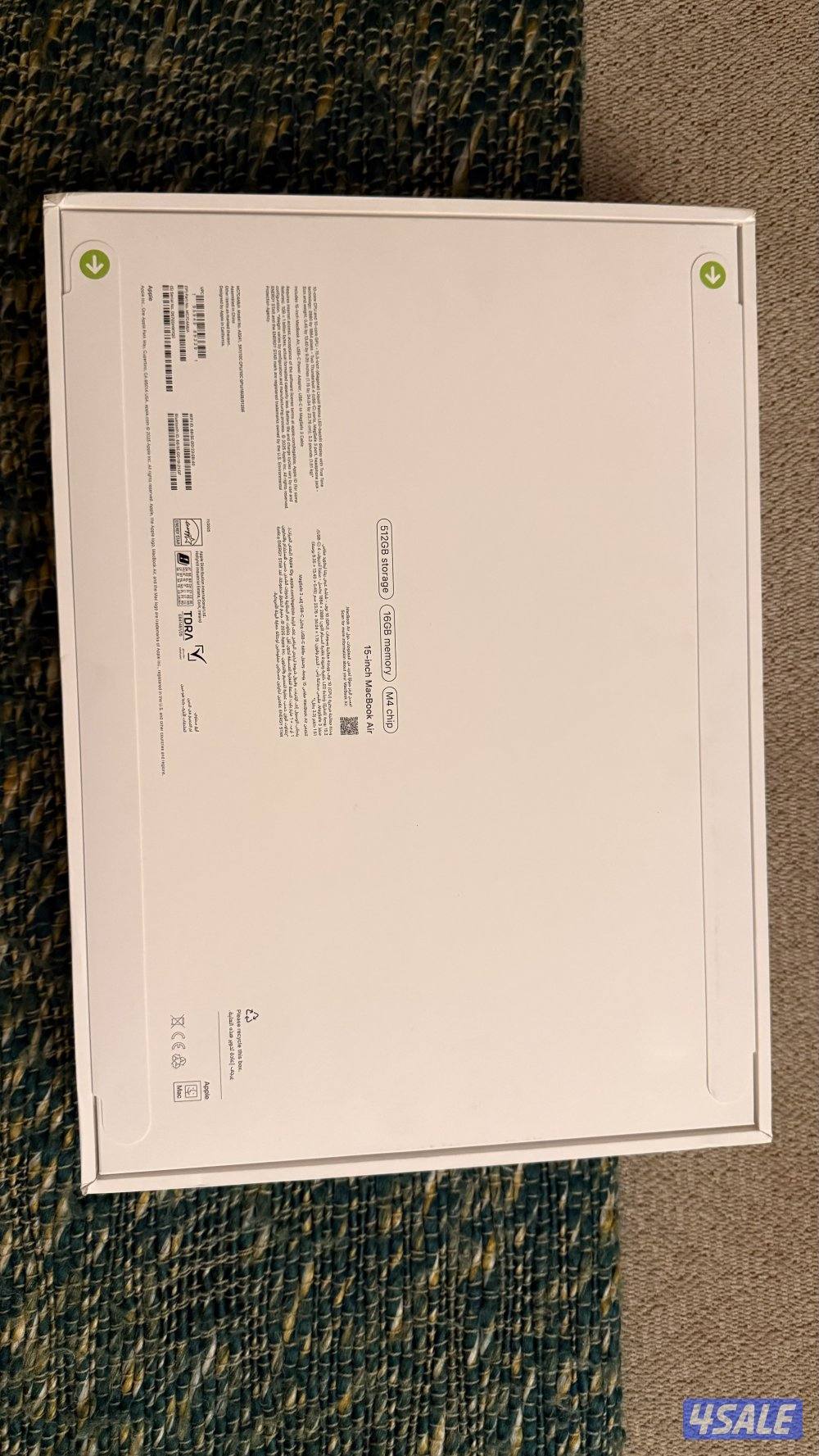 MacBook Air 15 inch 16 GB ,512 GB شريحه M4   لون ازرق سماوي ,new1