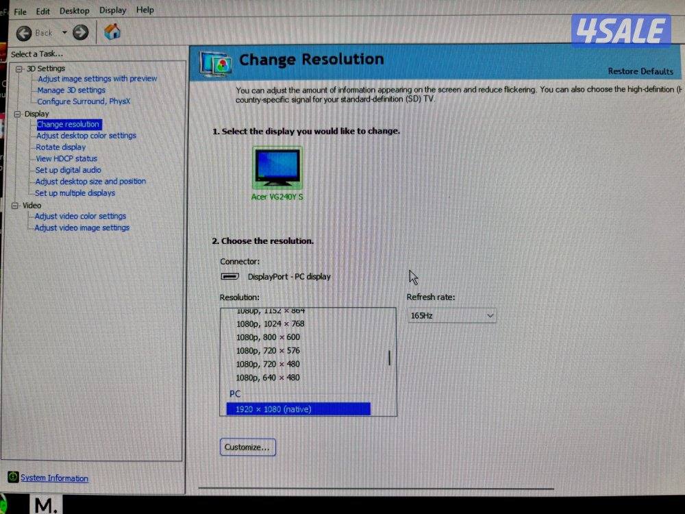 للبيع بيسي قوي rtx3060 12gb&i513400f مع شاشة 165hz6