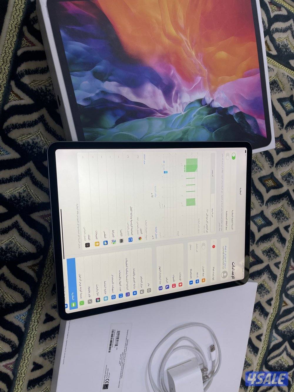 ايباد ابل برو 12.9 انش 128 قيقا الجيل الرابع نظيف جدا مو مفتوح4