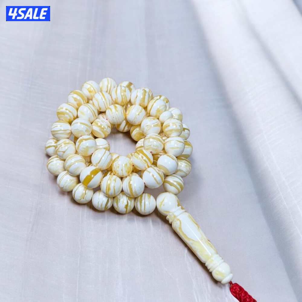 مسباح كهرب (ضغط) مشخط جبس🐅🔥 ، الوزن ٧٣.٥ ق، ١٢ مل ، ٦٠ خرزه🔥6