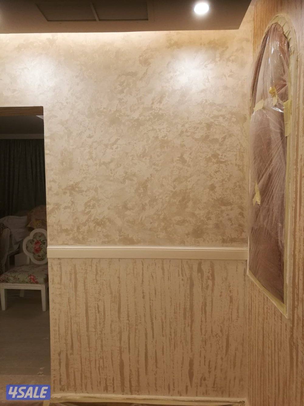 اصباغ وتركيب ورق جدران وتركيب باركيه خشب6