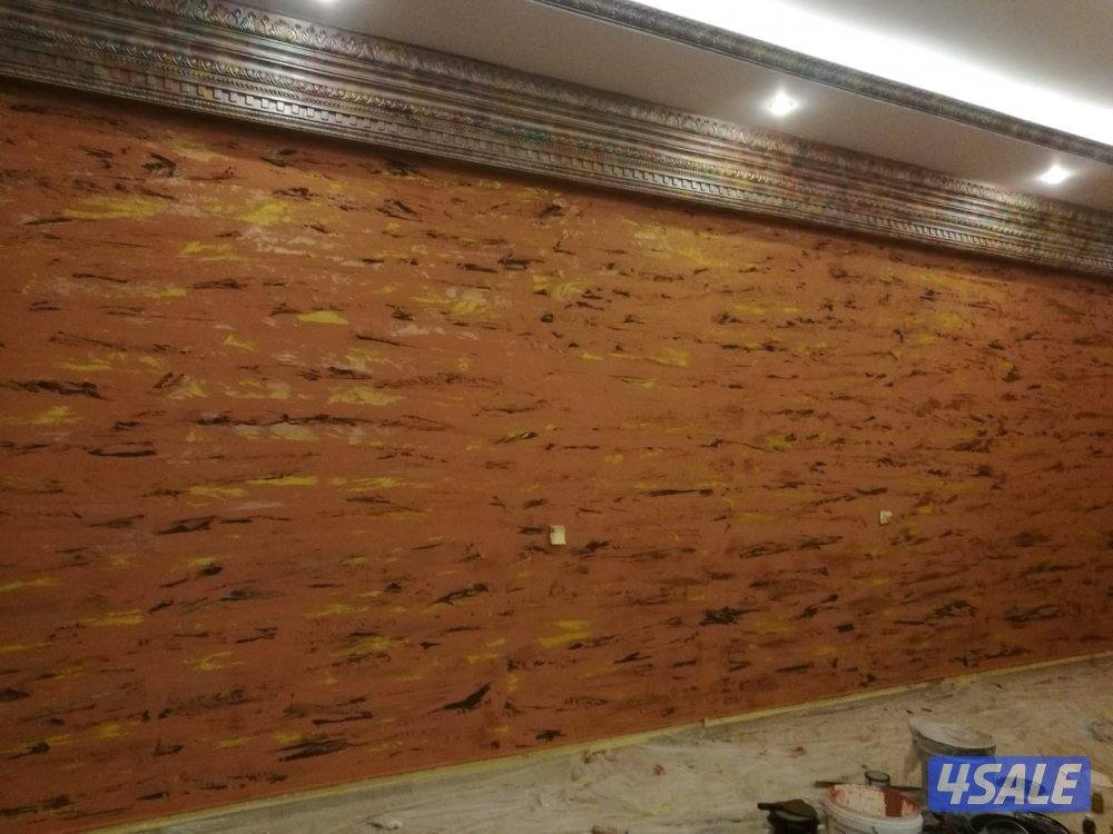 اصباغ وتركيب ورق جدران وتركيب باركيه خشب9