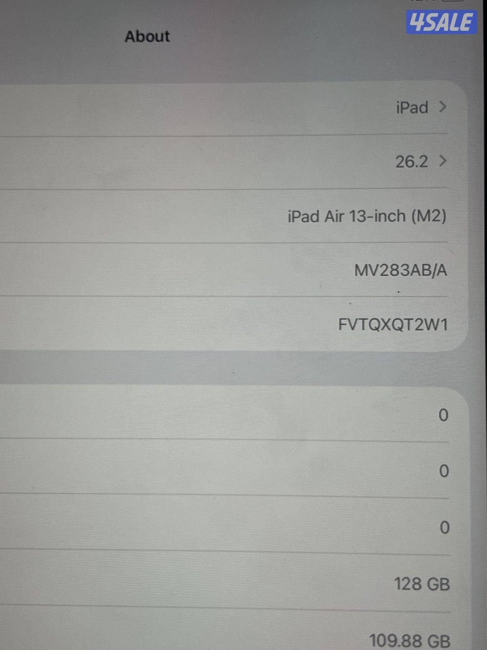 iPad   Air  13 inch  M2   battery 100%2