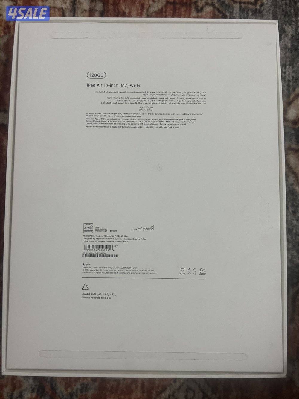 iPad   Air  13 inch  M2   battery 100%4