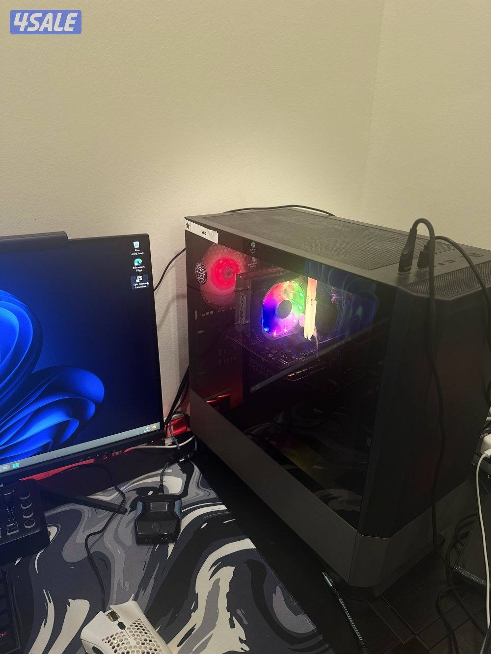 بي سي مع شاشة 23انش 75فريم0