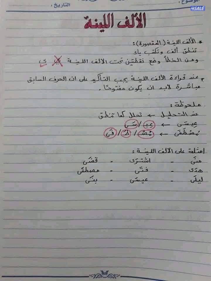 معلمة لغة عربية لجميع المراحل و تأسيس للطلاب الضعاف بالمنطقة العاشرة3