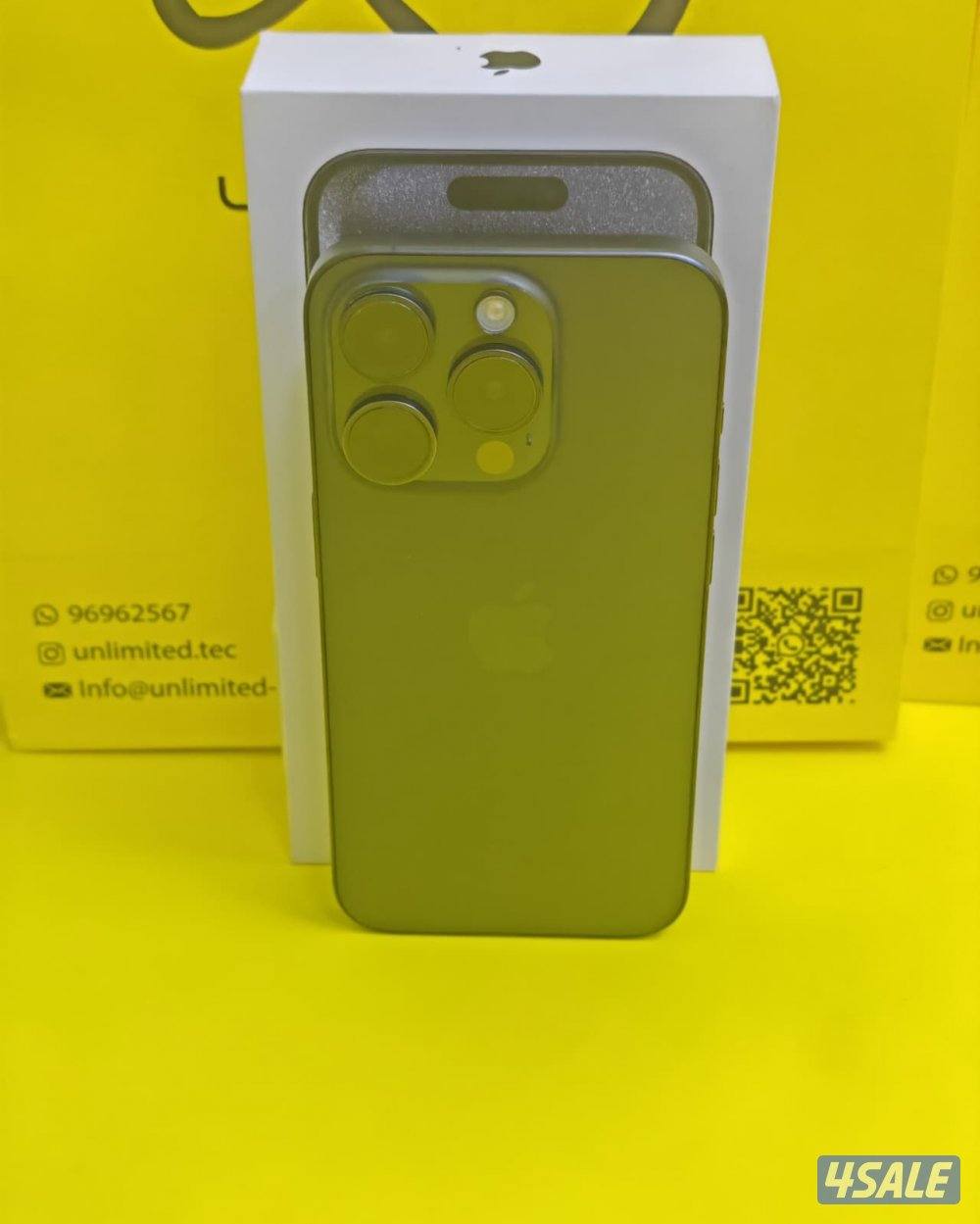 iPhone 15 Pro 256GB Black – 78% ايفون 15 برو  مستعمل كالجديد البطارية5