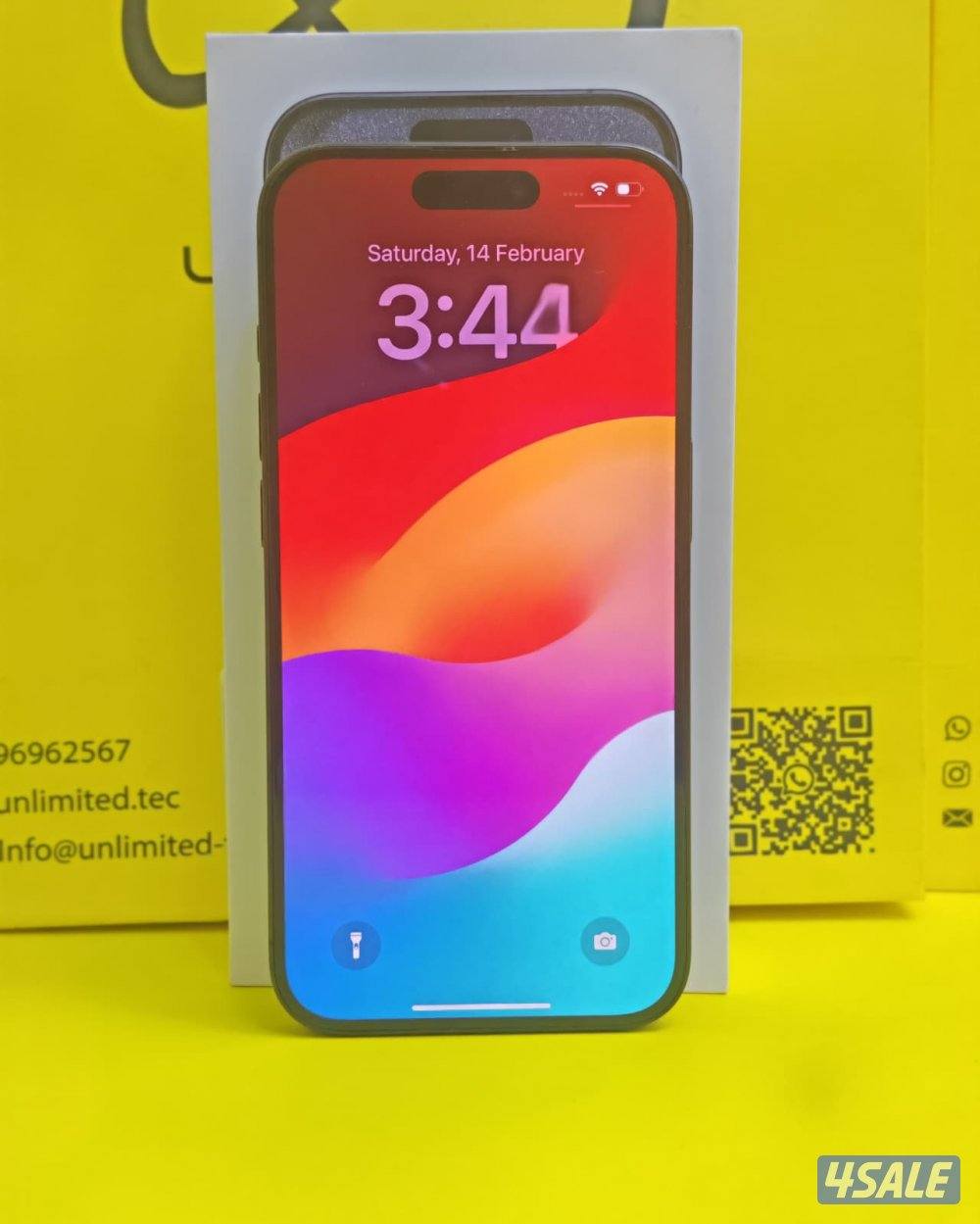 iPhone 15 Pro 256GB Black – 78% ايفون 15 برو  مستعمل كالجديد البطارية6