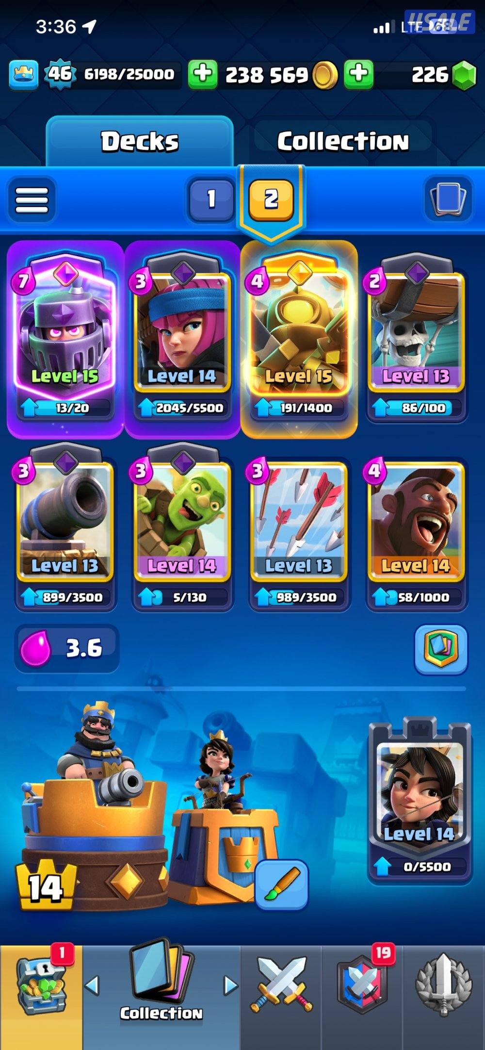 حط سعرك بالخاص حساب كلاش رويال3