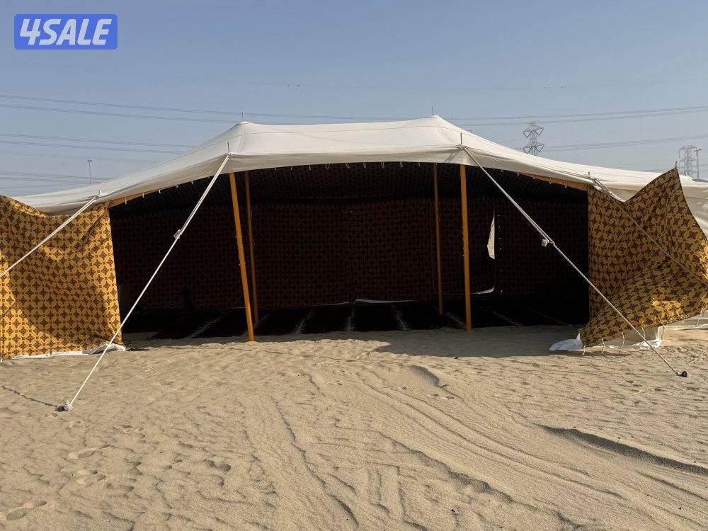 خيمه الصباح 9في 5 شراع اصفر مشجر استخدامها شهر واحد كالجديد0