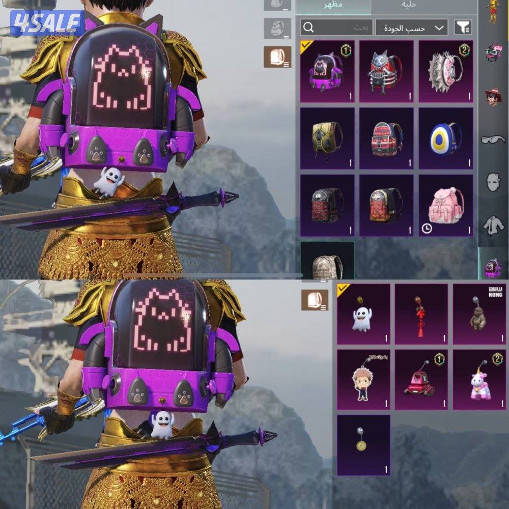 حسابات ببجي منوعه ~ المحارب ولفله عالي ٦٣🔥4