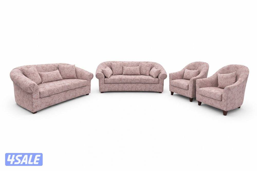 كنب وردي للبيع ( قنفتين وكرسيين)1