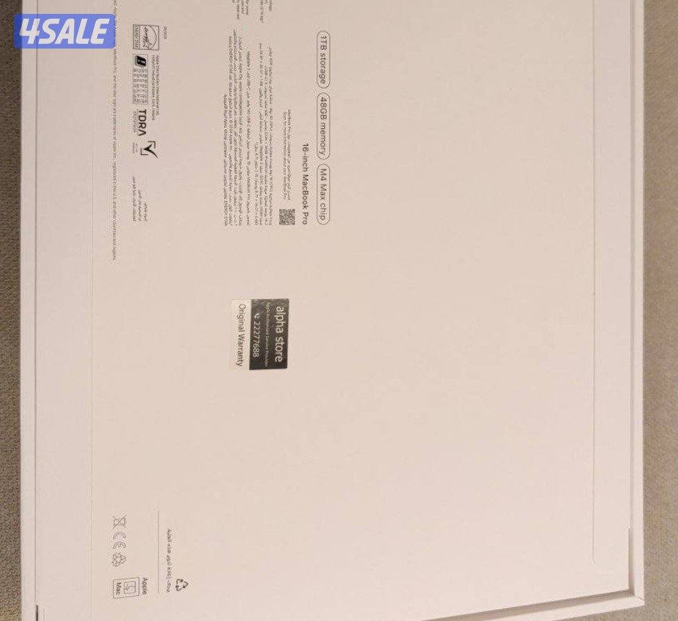 Unboxed/New - Macbook 16" Pro Max M4 16CPU 48GB RAM 40GPU 1TB SpaceBlk1