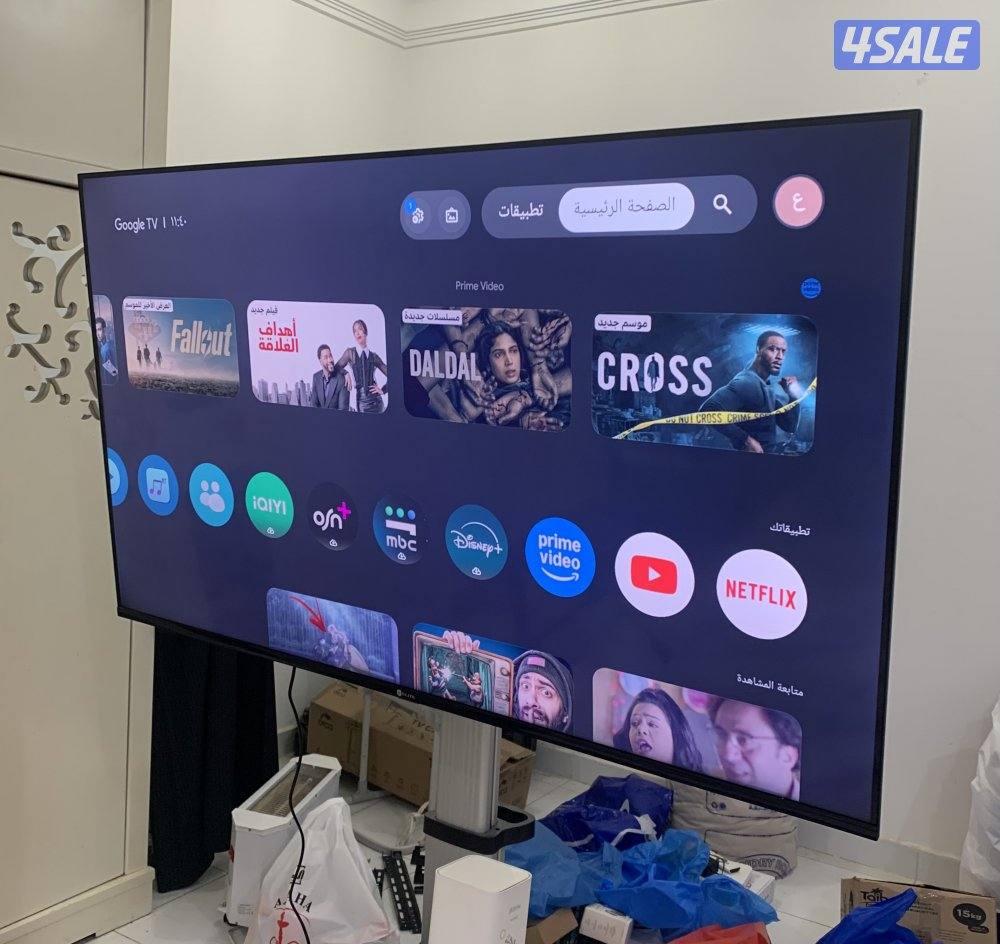 للبيع تلفزيونات سمارت 55 و 43 و 32 بوصه 2025 توصيل 24 ساعة0