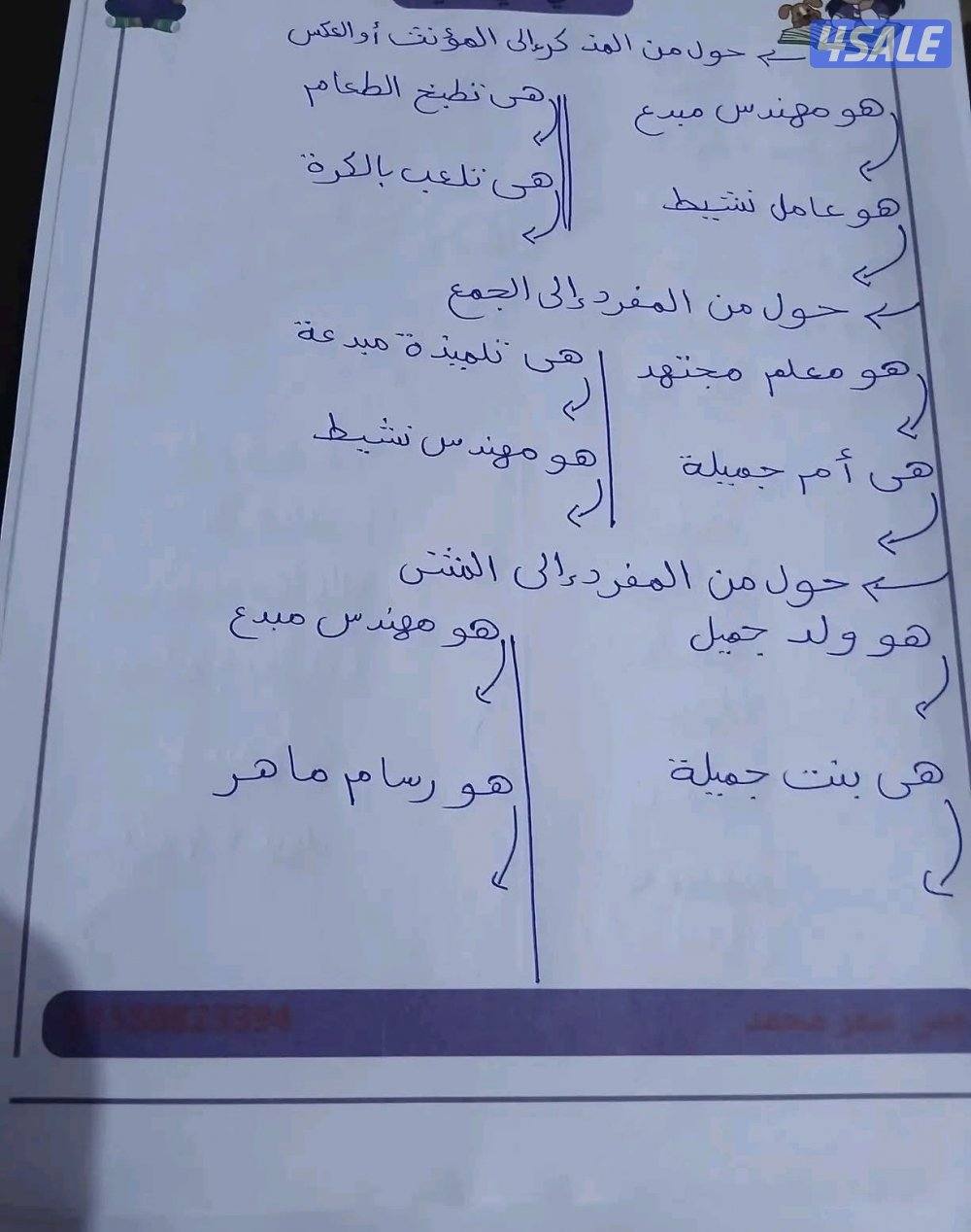 مدرسه تاسيس ابتدائي شامل صفوف (١-٤)المواد الاساسيه8