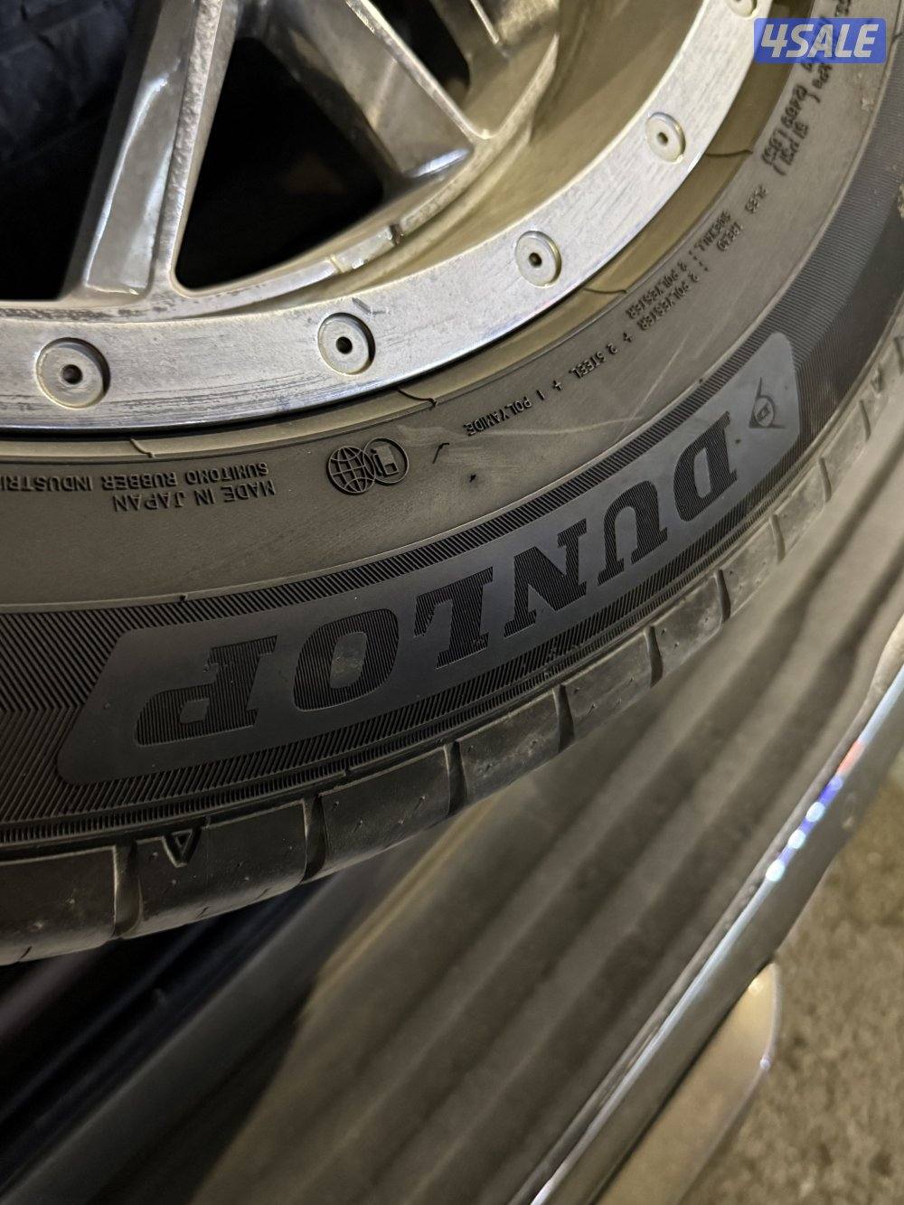 رنقات MOTO METAL وتواير DANLOP حجم 20 يدد مع فلنجات وبراقيهم وسناسرهم2