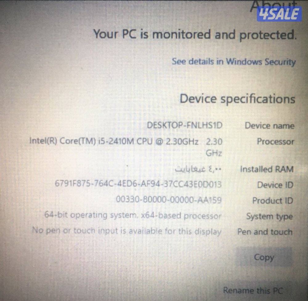 لابتوب توشيبا نظيف كور5 هارد500SSD9