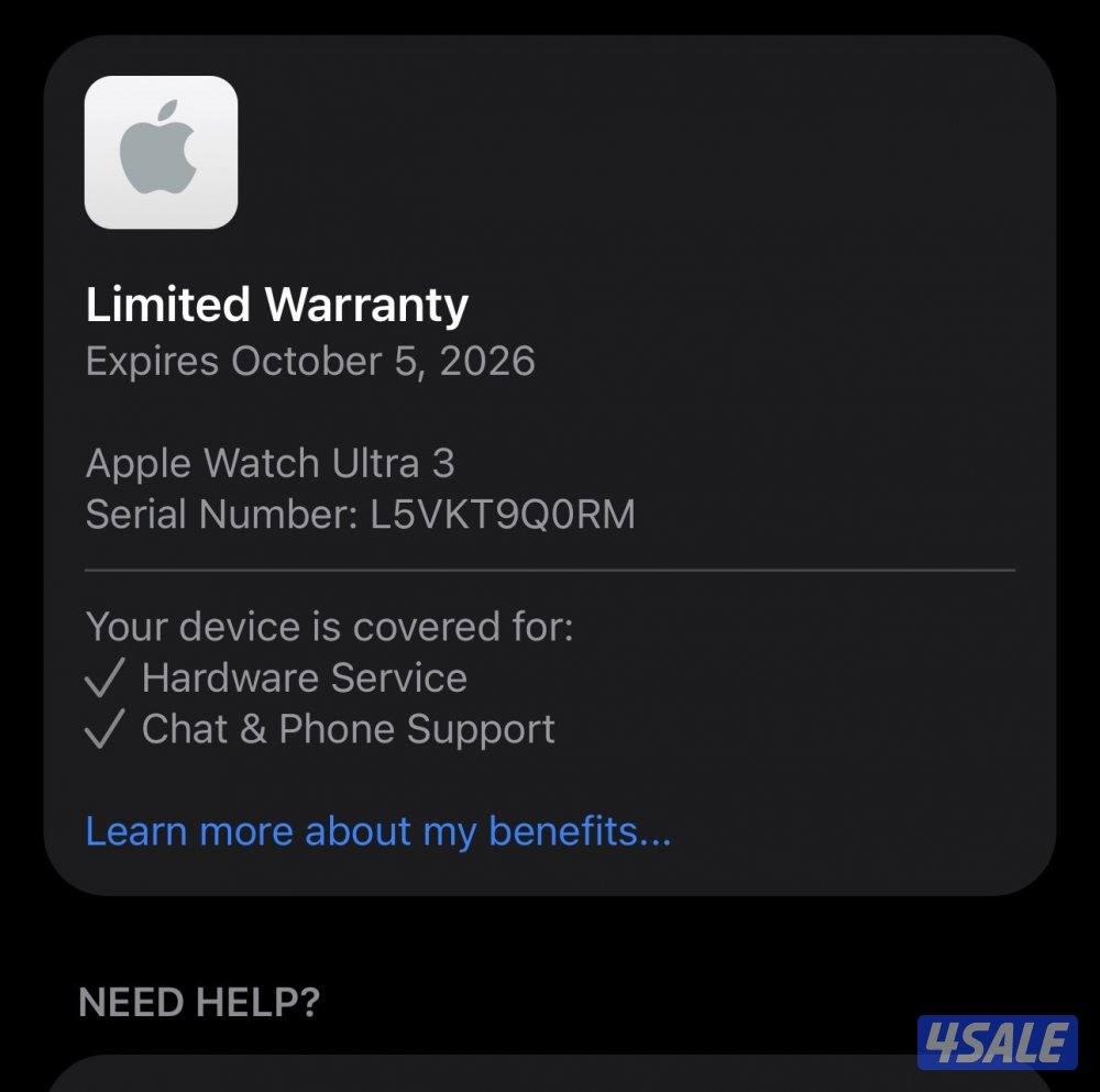 للبيع الترا ٣ ساعة ابل اخر اصدار2