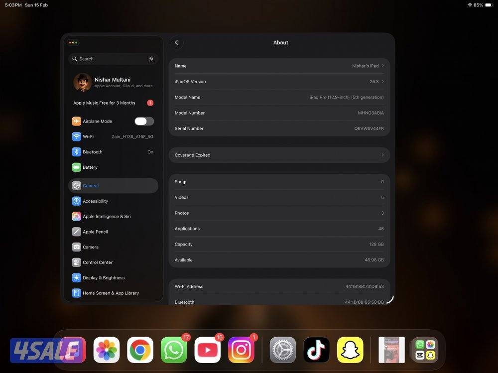 Apple Ipad Pro - M1 - 12.9 inch - like New1