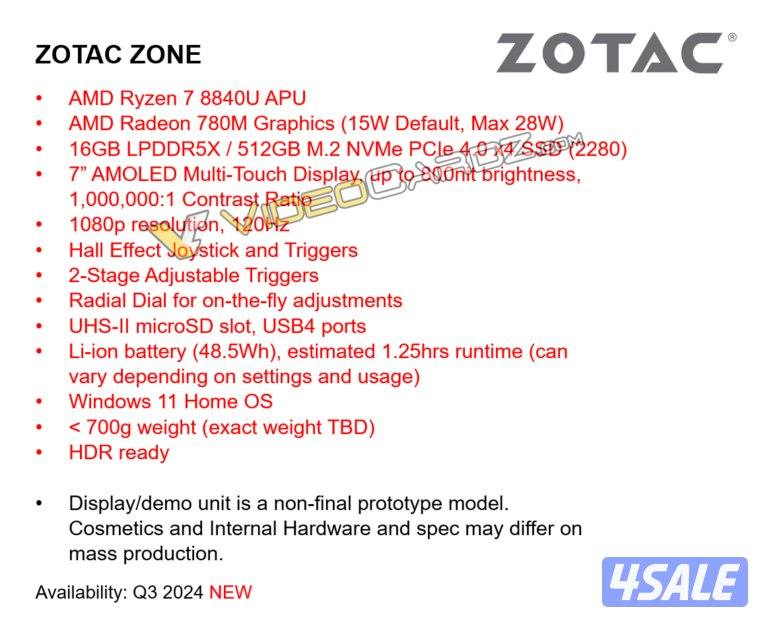 zotac zone game AMOLED8