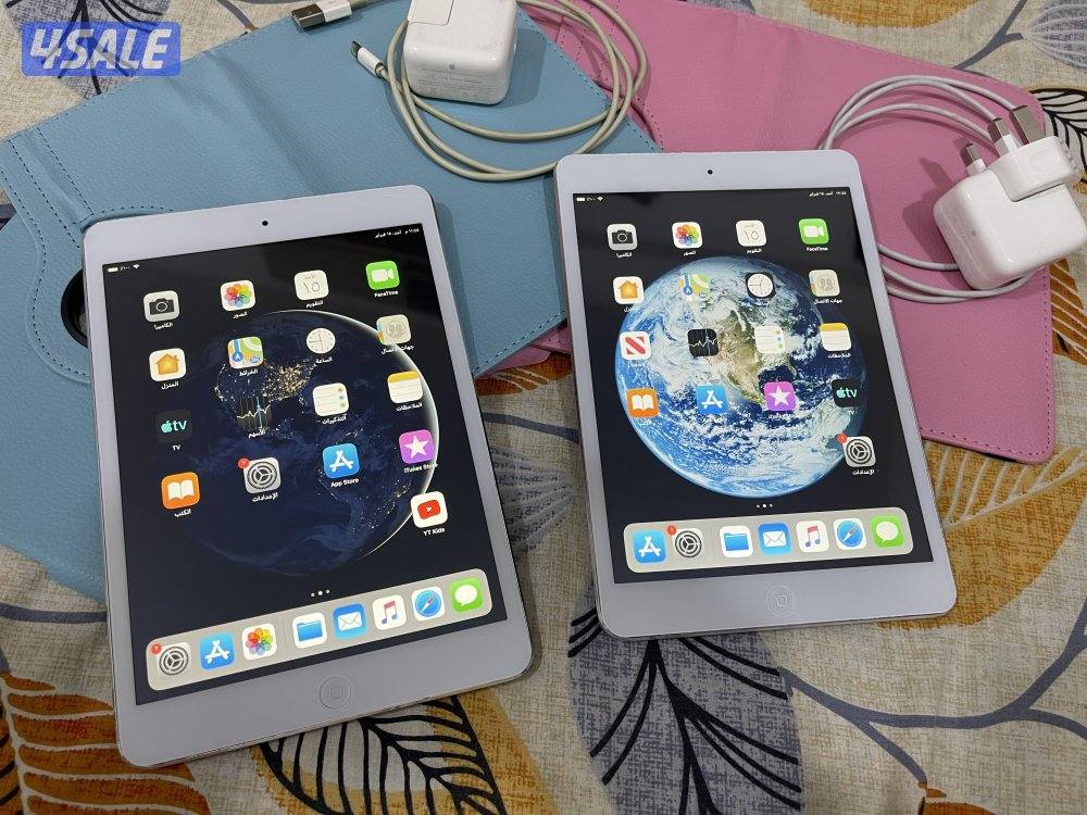 ايبادين ابل ميني 2 تو شاشة 7.9 بوصة شغالين تمام مع كفرات وشواحن اصلية0