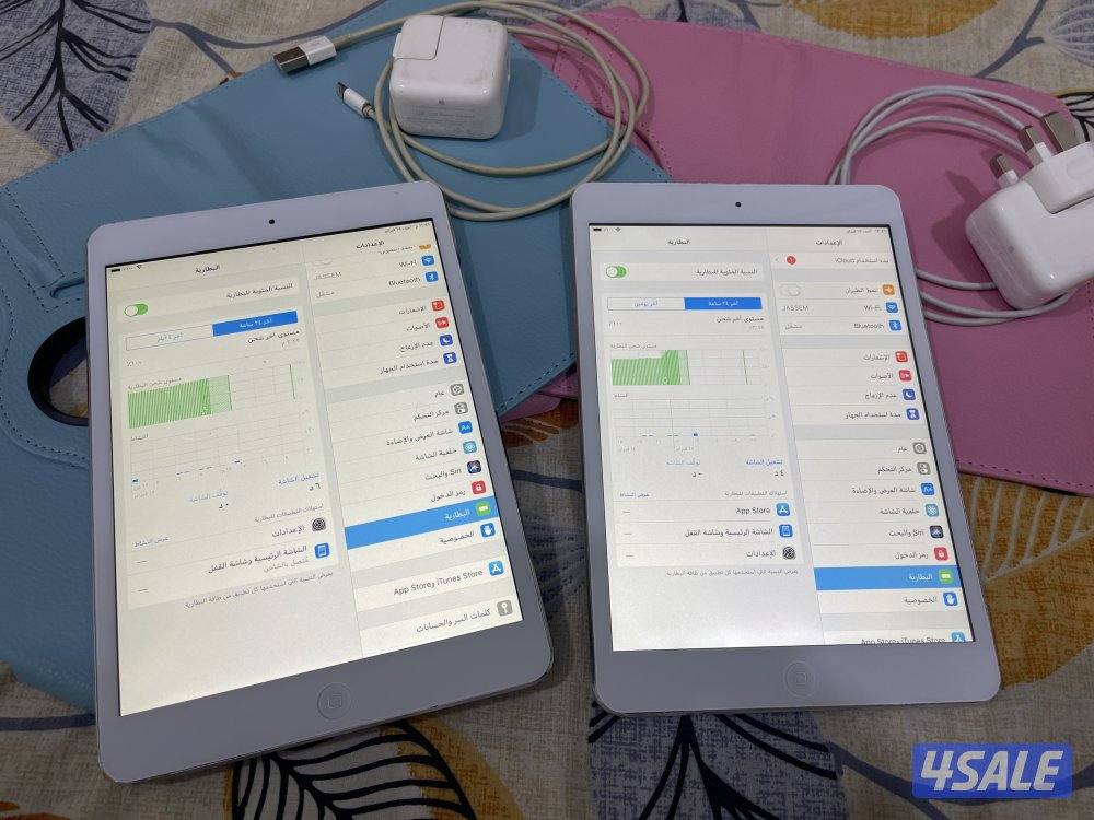 ايبادين ابل ميني 2 تو شاشة 7.9 بوصة شغالين تمام مع كفرات وشواحن اصلية5