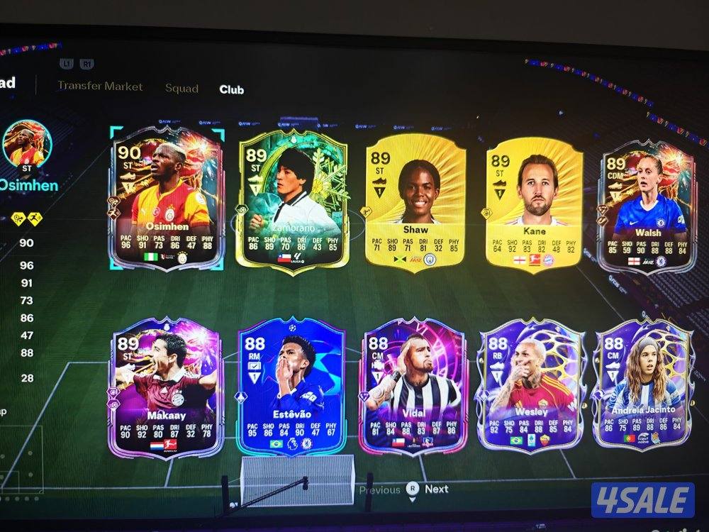 للبيع حساب فيفا fc 26 بقيادة امبابي السنة فيه كوينز مليونين 400 الف2