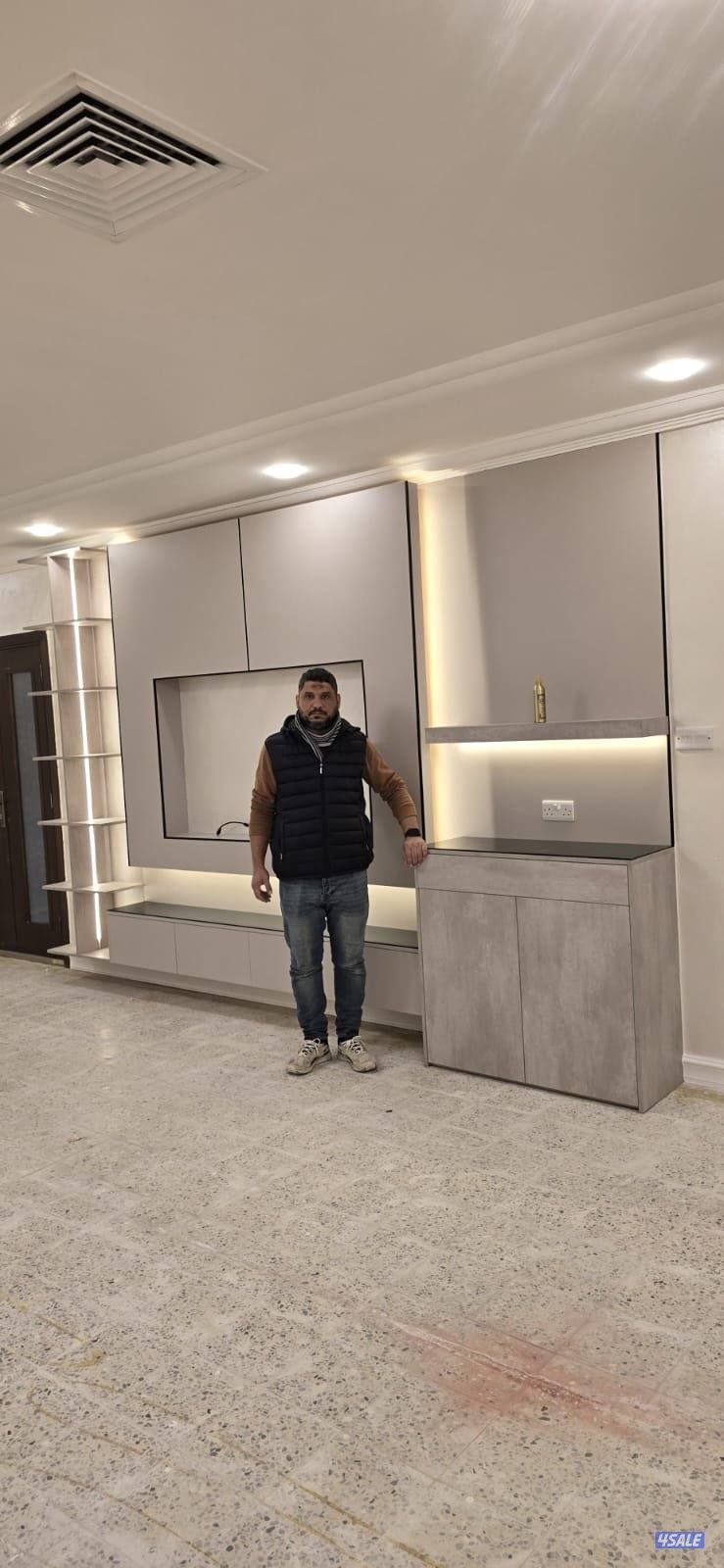 ديكورات حديثه بالإضاءة خشب ملامين2