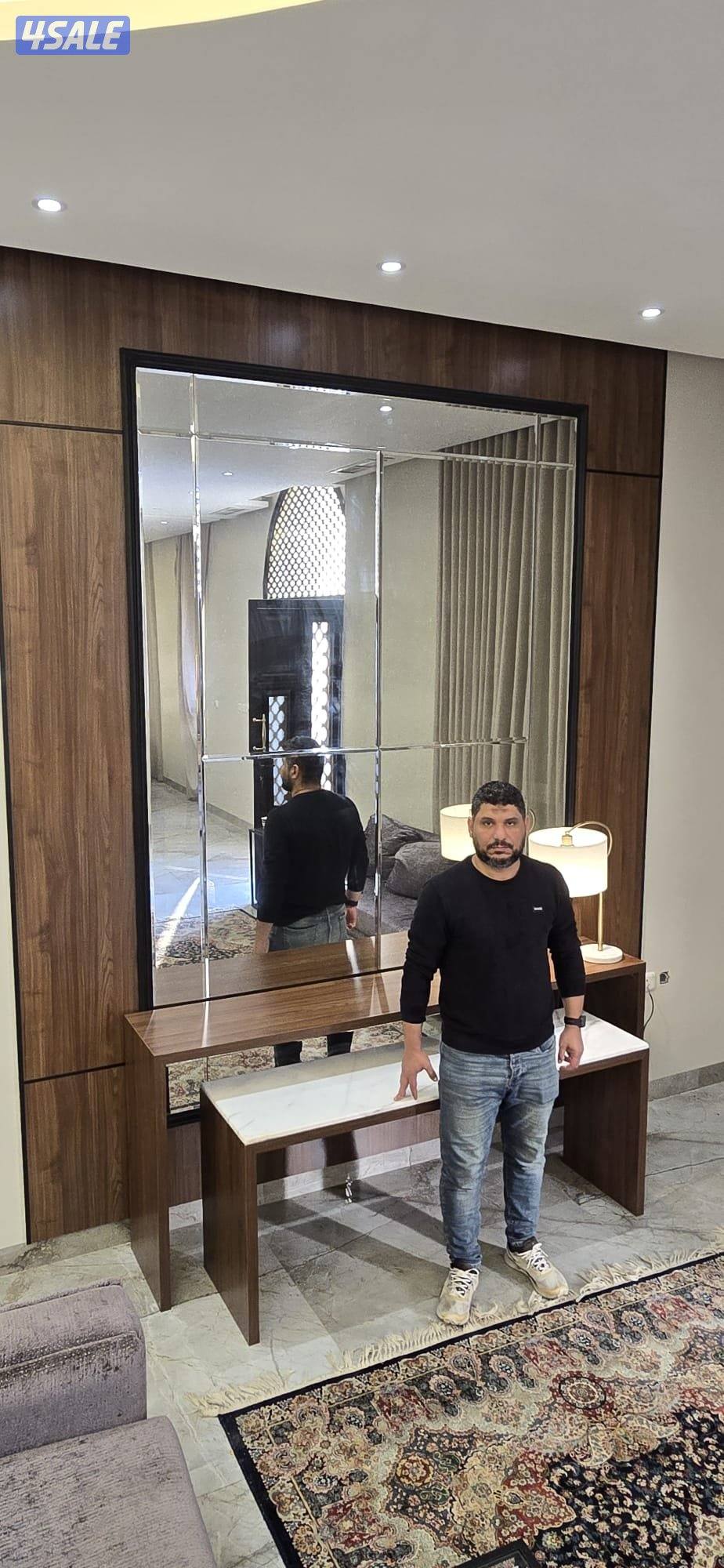 ديكورات حديثه بالإضاءة خشب ملامين3