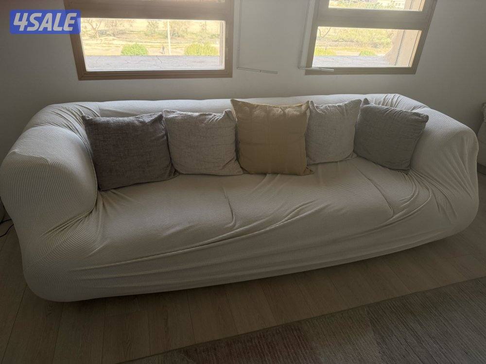 للبيع زوج قنفات  مع بف من هوم سنتر Home centre جودة عالية ✅✅✅1