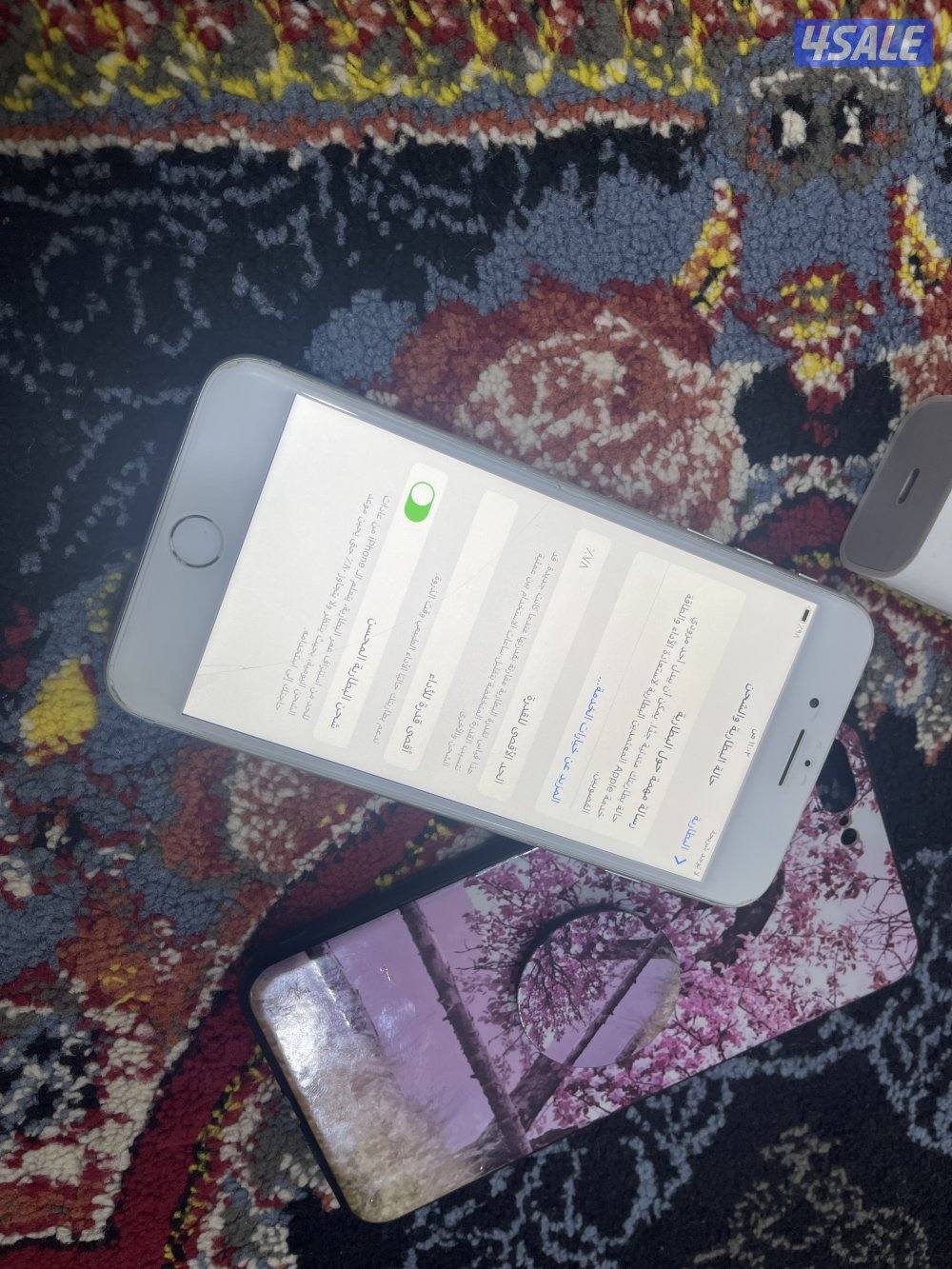 ايفون 8 بلس الكبير 64 جيجا بايت بطارية 78 مو مفتوح ولا مصلح شرط وشغال2