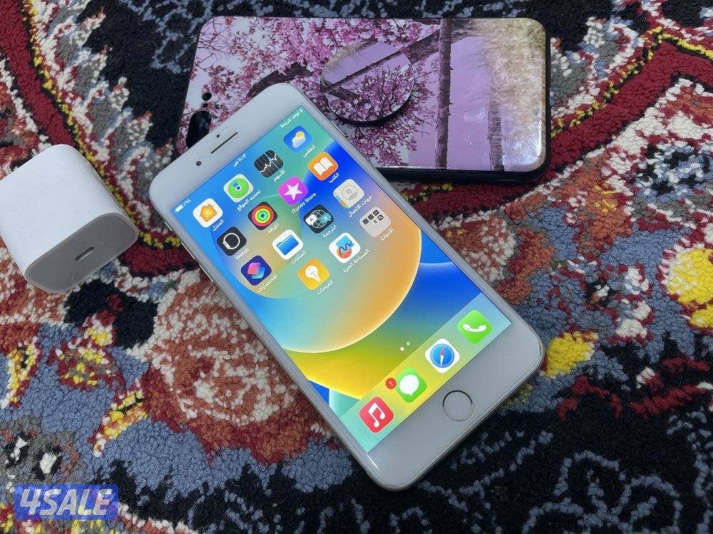 ايفون 8 بلس الكبير 64 جيجا بايت بطارية 78 مو مفتوح ولا مصلح شرط وشغال6