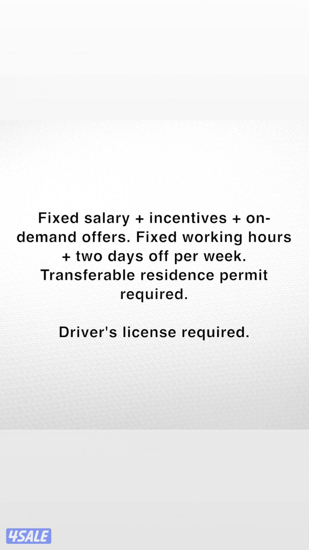 Driver’s license required0