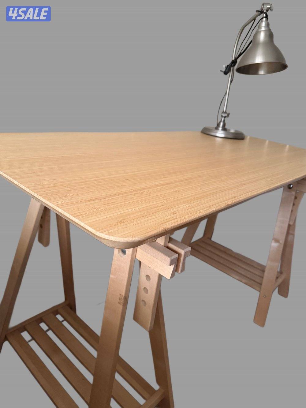 مكتب من ايكيا مقاس 160 ب60  يصلح لرسامين او لدراسه او اي شي مع ابجوره2